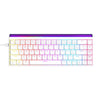 NACODEX NK68 Teclado mecánico con cable y eje magnético de 68 teclas para juegos de oficina, color blanco