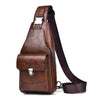 WEIXIER X449 - Bolso bandolera para hombre, ligero y portátil, para exteriores (marrón oscuro)