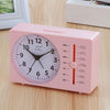Reloj despertador semanal Bo Sheng GH222, cuadrado, de cuarzo, con puntero silencioso y escaneo (rosa)