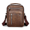 WEIXIER D845 - Bolso bandolera de mano de gran capacidad para hombre, estilo informal, para negocios, color marrón oscuro