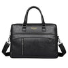 WEIXIER D845 - Bolso de mano informal de negocios para hombre, bandolera de mano de gran capacidad, color negro