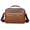 WEIXIER D845 - Bolso de mano informal de negocios para hombre, bandolera de gran capacidad, color marrón horizontal