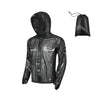 WEST BIKING - Chubasquero reflectante para ciclismo, impermeable y ligero para exteriores, talla XXXL (negro)
