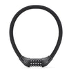 Candado antirrobo de combinación para bicicleta portátil WEST BIKING con cable de acero extendido (negro)