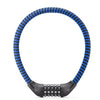 Candado antirrobo de combinación para bicicleta portátil WEST BIKING con cable de acero extendido (negro y azul)
