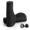 Puños para bicicleta de montaña WEST BIKING cómodos, antideslizantes, transpirables y con absorción de impactos (negros)