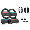 Kit de accesorios PGTECH 10 en 1 para Nintendo Switch 2 — volantes, empuñaduras y tapas joystick