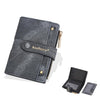 Baellerry N8354 Cartera corta para mujer con cremallera y tarjetero desmontable (negro)