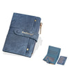 Baellerry N8354 Cartera corta para mujer con cremallera y tarjetero desmontable (azul)