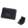 Baellerry N3080 - Cartera compacta de tres pliegues para mujer, diseño de guijarros, monedero delgado con cremallera y ranura para identificación de acceso rápido (negro)