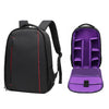 Mochila multifuncional para portátil, resistente al agua y de gran capacidad para cámara DSLR (morado)