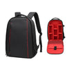 Mochila multifuncional para portátil, impermeable, de gran capacidad, para cámara DSLR, para exteriores (roja)