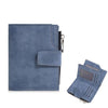 Cartera compacta plegable Baellerry D3086 para hombre con cremallera, diseño vertical delgado y minimalista (azul)