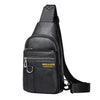 WEIXIER X463 Riñonera minimalista para hombre, ligera e impermeable, bandolera (negra)