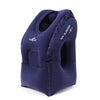 Almohada inflable de viaje TRAELSKY con forma de avión, almohada portátil para almuerzo al aire libre, almohada inflable para el cuello, color: azul marino