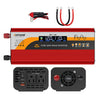 Inversor de corriente XUYUAN de 12V/24V a 110V de onda sinusoidal pura, enchufe estadounidense, especificaciones: 2000W, rojo