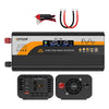 Inversor de onda sinusoidal pura de 12 V/24 V a 220 V, convertidor de potencia universal para coche, especificaciones: 2000 W, color negro
