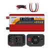 Inversor de onda sinusoidal pura de 12 V/24 V a 220 V, convertidor de potencia universal para coche, especificaciones: 1400 W, rojo