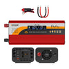 Inversor de onda sinusoidal pura de 12 V/24 V a 220 V, convertidor de potencia universal para coche, especificaciones: 2000 W, rojo