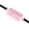 Riñonera deportiva universal de TPU para teléfono móvil, impermeable con grado IPX8, gran capacidad (rosa)