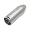 Adaptador de audio de carcasa metálica con conector hembra de 3,5 mm y conector TRS de 1/8" a conector macho Carnott XLR (52 x 18 mm)