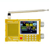 DEEPELEC DP-666 Radio TEF6686 con pantalla táctil, FM de banda completa y alta sensibilidad (Amarillo)