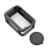 Jaula protectora expandible de aleación de aluminio para DJI Osmo Action 6 con tapa de lente de silicona (negra)