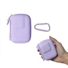 Estuche de almacenamiento de poliuretano resistente al agua para cámara DJI Osmo Action 6 con mosquetón (morado)