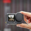 Tapa protectora de silicona resistente a arañazos para lente DJI Osmo Action 6 (negra)