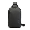 BANGE BG-3077 Riñonera ligera para hombre, bandolera informal de gran capacidad (negra)