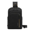 BANGE BG-7868 Riñonera informal de viaje para hombre, versátil, bandolera (negra)