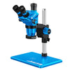 Microscopio trinocular SUNSHINE 71 Ultra-B11 para reparación de teléfonos celulares, zoom escalonado/continuo, microscopio HD (azul)