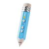Lápiz de impresión 3D recargable FUNJOY CH415-14 con luz indicadora, lápiz estéreo 3D para niños, baja temperatura, especificaciones: Azul + 14 rollos