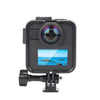 Jaula protectora de apertura lateral con marco de plástico y dos zapatas frías para GoPro MAX2