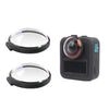 Protectores de lente duales de vidrio óptico para GoPro MAX2, tapa de lente de cámara antivaho y resistente a rayones.