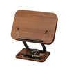 Atril de lectura ajustable y giratorio de 360 grados de madera con clip de resorte oculto y ranura de almacenamiento (FBSG-064904)