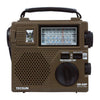Radio portátil de emergencia con manivela TECSUN GR-88P con FM/MW/SW (café)