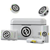 Micrófono de solapa oculto HOLLYLAND LARK M2 con botón, alcance de transmisión de 300 m, sonido HiFi de 48 kHz/24 bits, versión combinada, blanco marfil