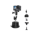 Soporte de ventosa para parabrisas de coche con rotación de 360 grados y base de vacío para DJI Osmo Action 6 (negro)