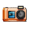 Cámara selfie D50 IP68 resistente al agua con doble pantalla HD para exteriores y subacuática (naranja)