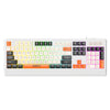 Teclado iMICE AK-100 con cable USB, retroiluminación arcoíris, teclas de colores (blanco)