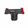 Adaptador de liberación rápida magnético de doble cara Ribionex para DJI Osmo Action 6/Nano con dos garras y rosca de trípode de 1/4 de pulgada (negro)