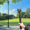 Trípode extensible para selfies de 1,2 m para cámaras de acción con rótula esférica y rotación de 360 grados (negro)