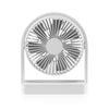 Mini ventilador de escritorio F3A delgado y silencioso, USB, portátil y recargable (blanco)