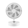 Ventilador giratorio multifunción F4 para escritorio, portátil, para oficina, dormitorio, silencioso, con carga USB (blanco)