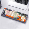 Teclado inalámbrico Bluetooth dual ruso FREE WOLF M96 para juegos con pantalla PBT y domo (microluz)