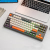 Teclado mecánico inalámbrico Bluetooth de modo dual FREE WOLF M87 ruso 2.4G (microbrillante)
