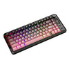 Teclado mecánico inalámbrico Bluetooth ruso FREE WOLF M75 de modo dual con teclas de degradado PBT y pantalla (Blackberry)