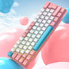 Teclado mecánico ruso ZIYOULANG T60 de 1,5 m con cable e iluminación para juegos, color: interruptor azul tiza
