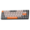 Teclado mecánico portugués ZIYOULANG K68 con Bluetooth y cable (interruptor rojo microbrillante)
